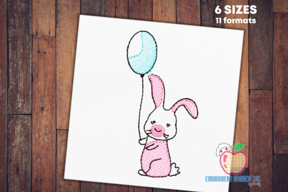Birthday Bunny with a Balloon Embroidery Review