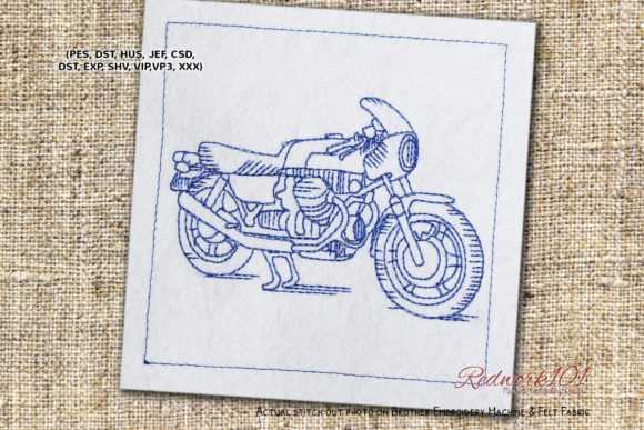 Moto Guzzi LeMans Machine Embroidery